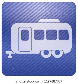 Camping trailer icon. Vector illustration 