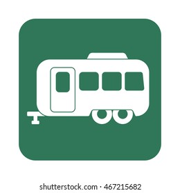 Camping trailer icon. Vector illustration 