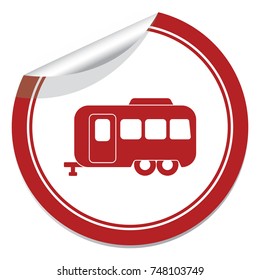 Camping trailer icon. Vector illustration 