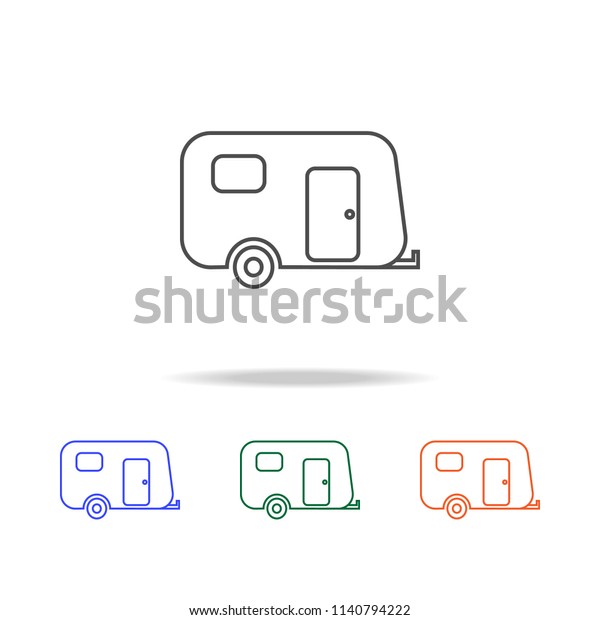Camping trailer line
icon. Elements of journey in multi colored icons. Premium quality
graphic design icon. Simple icon for websites, web design, mobile
app, info graphics