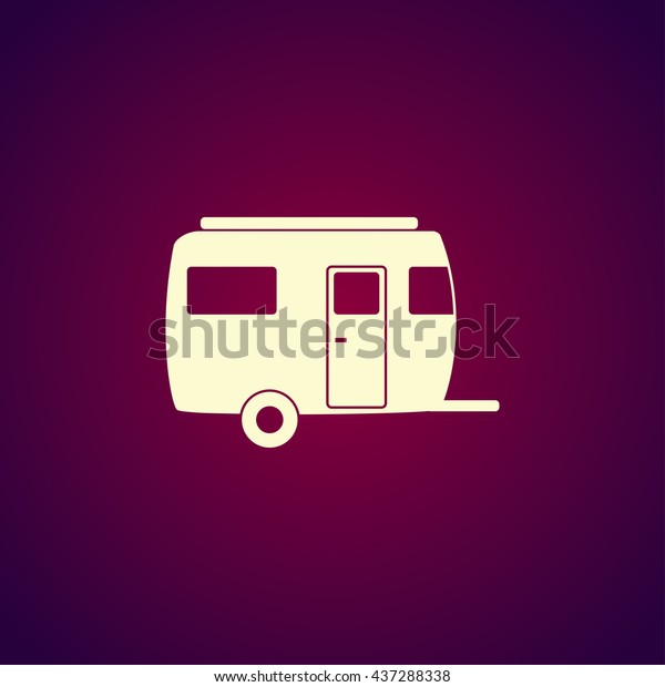 camping trailer\
vector icon Design style eps\
10