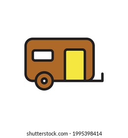 Camping Trailers Symbol Vektorgrafik
