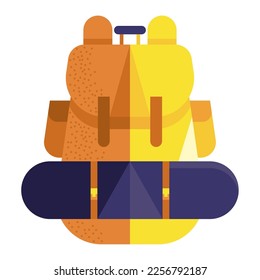 camping travel bag equipment icon