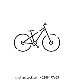 Camping, travel and picnic icon. Vector outdoor season theme in autumn or spring. Bike 