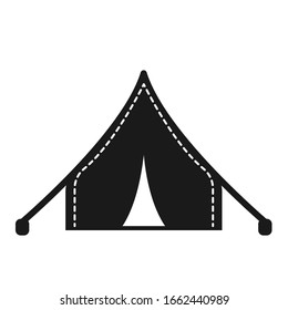 Camping and travel tent icon in flat and isometric view. Travels. Camping. Vector.