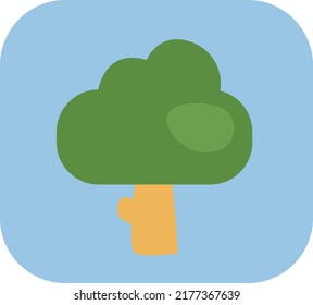 Camping tree, illustration, vector on a white background.