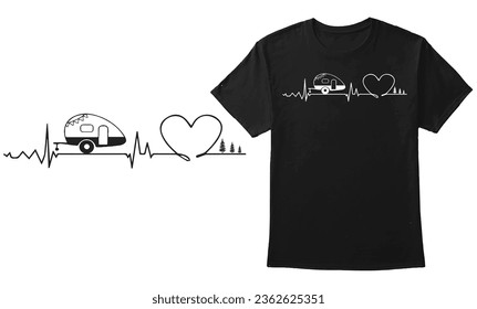 Camping Trendy Design- T-Shirt Design, Camping Vector