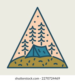 Camping triangle graphic illustration vector art t-shirt design