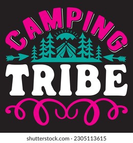 Camping Tribe T-shirt Design Vector File