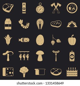Camping trip icons set. Simple set of 25 camping trip vector icons for web for any design