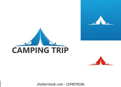 Camping Trip Logo Template Design Vector, Emblem, Design Concept, Creative Symbol, Icon