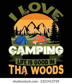 camping tshart art vector design