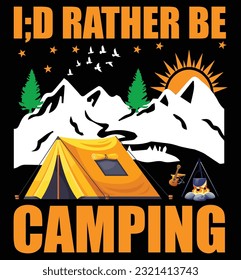 camping tshart art vector design