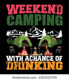 camping tshart art vector design