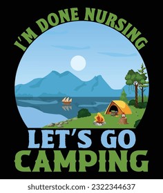 camping tshart art vector design