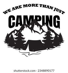 Camping T-shart . hill t-shart . illustrations with patches for t-shirts and other use