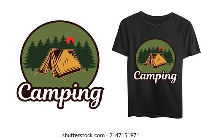 Camping t-shirt design.You can use this anywhere you want