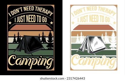 Camping T-shirt Design. Custome T-shirt Design.