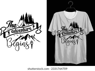 Camping T-shirt Design. Funny Gift Camping T-shirt Design For Camp Lovers. Typography, Custom, Vector t-shirt design. World All Camper T-shirt Design For Adventure.