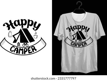 Camping T-shirt Design. Funny Gift Camping T-shirt Design For Camp Lovers. Typography, Custom, Vector t-shirt design. World All Camper T-shirt Design For Adventure.