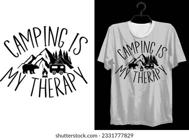 Camping T-shirt Design. Funny Gift Camping T-shirt Design For Camp Lovers. Typography, Custom, Vector t-shirt design. World All Camper T-shirt Design For Adventure.