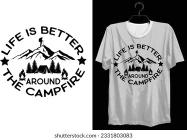 Camping T-shirt Design. Funny Gift Camping T-shirt Design For Camp Lovers. Typography, Custom, Vector t-shirt design. World All Camper T-shirt Design For Adventure