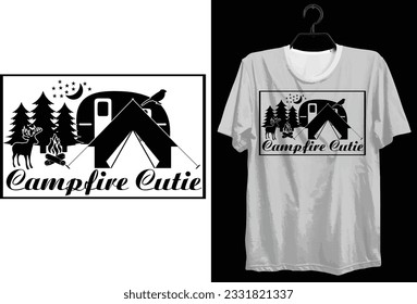 Camping T-shirt Design. Funny Gift Camping T-shirt Design For Camp Lovers. Typography, Custom, Vector t-shirt design. World All Camper T-shirt Design For Adventure