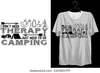 Camping T-shirt Design. Funny Gift Camping T-shirt Design For Camp Lovers. Typography, Custom, Vector t-shirt design. World All Camper T-shirt Design For Adventure