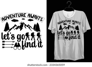 Camping T-shirt Design. Funny Gift Camping T-shirt Design For Camp Lovers. Typography, Custom, Vector t-shirt design. World All Camper T-shirt Design For Adventure