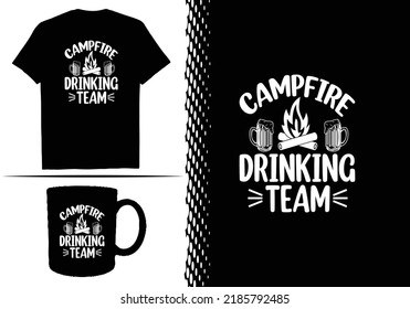 Camping T-shirt Design Graphic Template