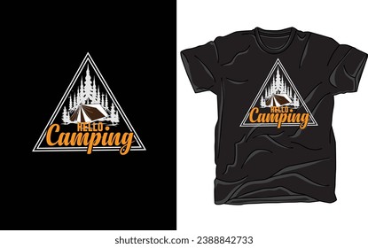 Camping t-shirt design camping t-shirt idea vintage design outdoor t-shirt camping art camping typography t-shirt design