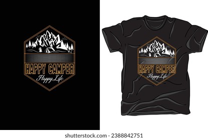 Camping t-shirt design camping t-shirt idea vintage design outdoor t-shirt camping art camping typography t-shirt design