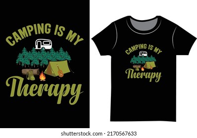 Camping t-shirt design. Mountain camping t shirt. Gift t-shirt for men.
