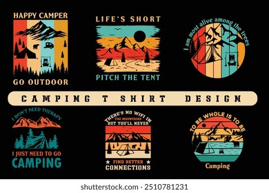 Camping Tshirt Design outdoor Design mountain tent vector graphic design holidays