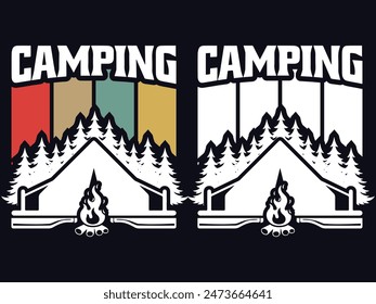 Camping- Camping T-Shirt Design- Camping T-shirt- Summer Camp Shirt- Camping T-shirts- Camping-tents T-shirt- Trendy T-shirt