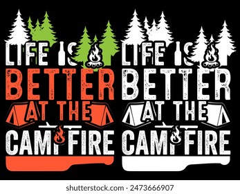 Camping- Camping T-Shirt Design- Camping T-shirt- Summer Camp Shirt- Camping T-shirts- Camping-tents T-shirt- Trailer park vector with shirts- Family camping and Family Camp T-shirt