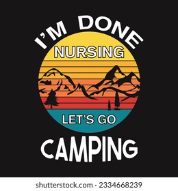 Toma y regalo de diseño de camisetas de camping