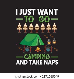 Camping T-shirt design, typography T-shirt design.
