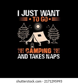 Camping T-Shirt Design Typografie T-Shirt Design.