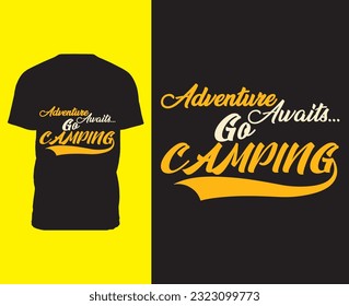 camping t-shirt design vector elements, camping
