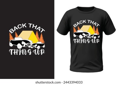 Camping t-shirt design and vector file