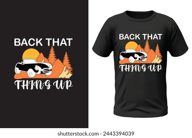 Camping t-shirt design and vector file