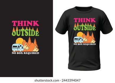 Camping t-shirt design and vector file
