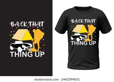Camping t-shirt design and vector file