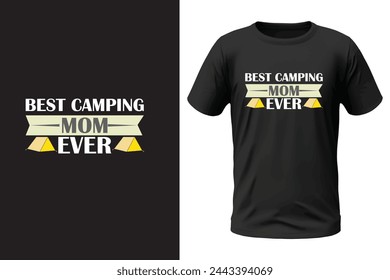 Camping t-shirt design and vector file