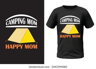 Camping t-shirt design and vector file