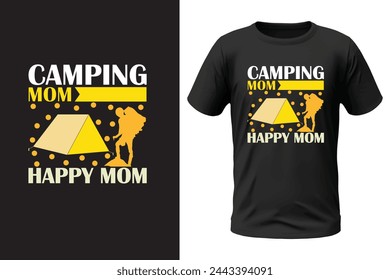Camping t-shirt design and vector file