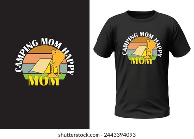 Camping t-shirt design and vector file