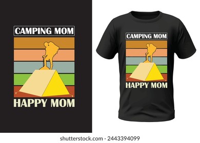 Camping t-shirt design and vector file