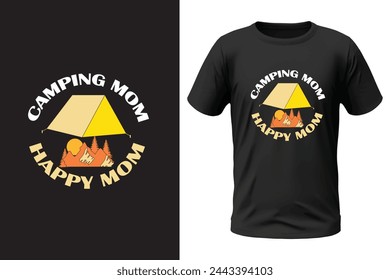 Camping t-shirt design and vector file